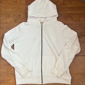 Aviator Nation White Hoodie Black Lightning Bolt